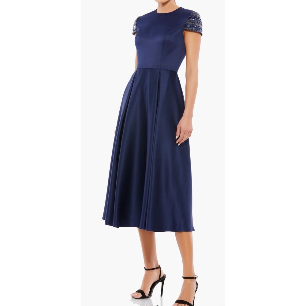 Mac Duggal Midnight Blue Midi Dress